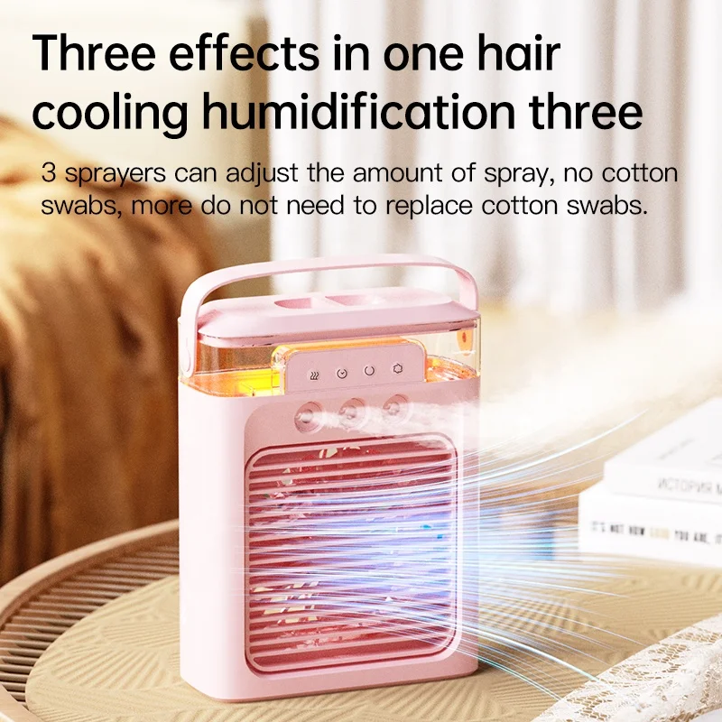 Portable Air Conditioner Cooling Fan Evaporative Mini Air Conditioner  Mini Ventilador 3 Speed Cool Mist Personal Air Cooler