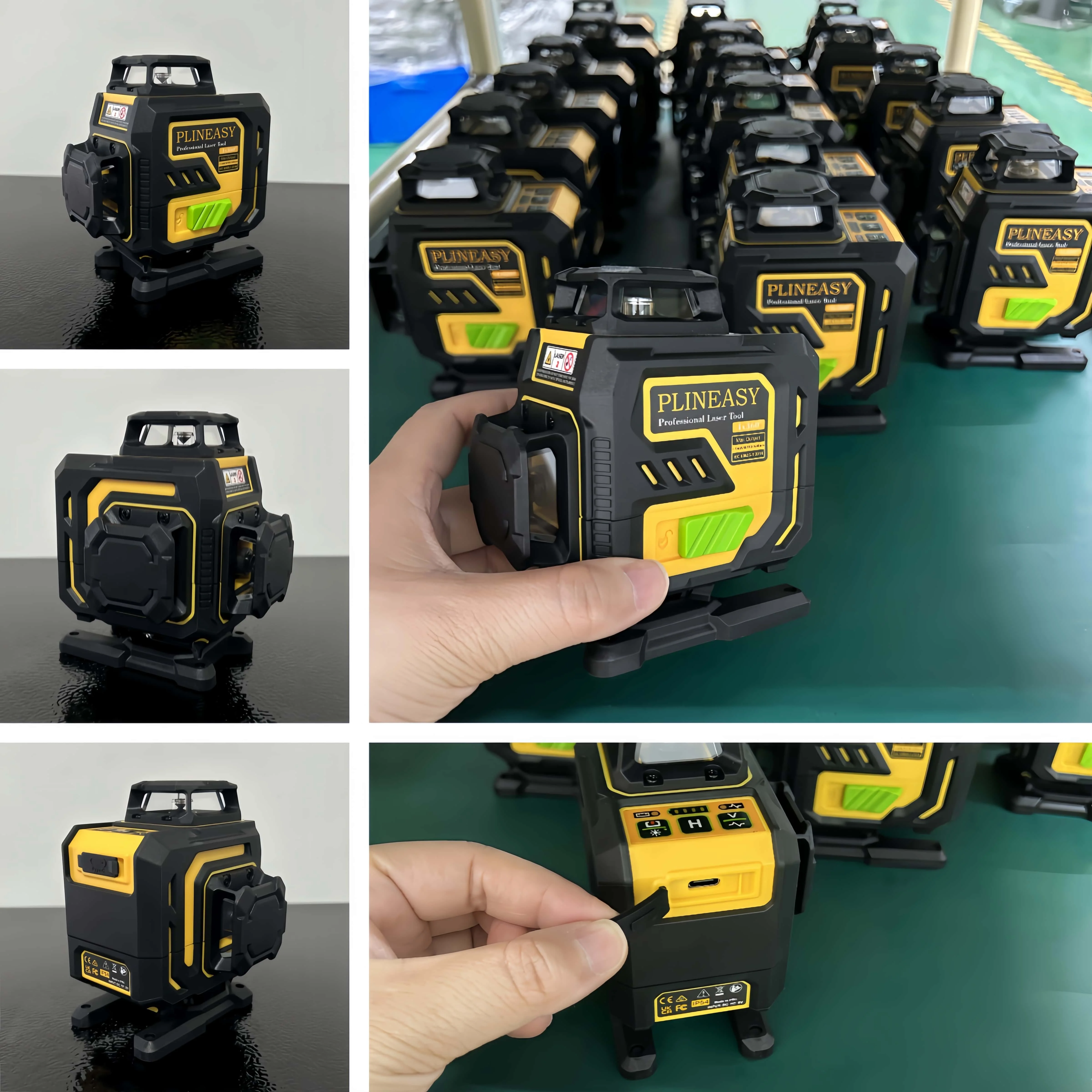 Cheap Price 16 lines 4D Cross Line Laser Level Self-leveling Green Beam Vertical & Horizontal