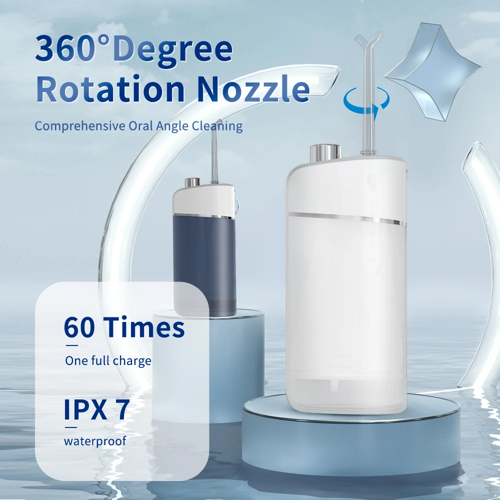 Customized SPA IPX7 Portable Professional Electric Rechargeable Cordless Travel Dental Mini Water Flosser Pump For Teeth Clean