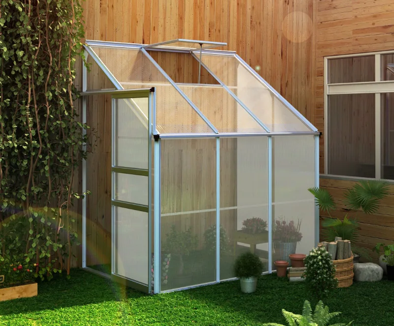 2.4 square meter UV coating polycarbonate sheet lean-to garden