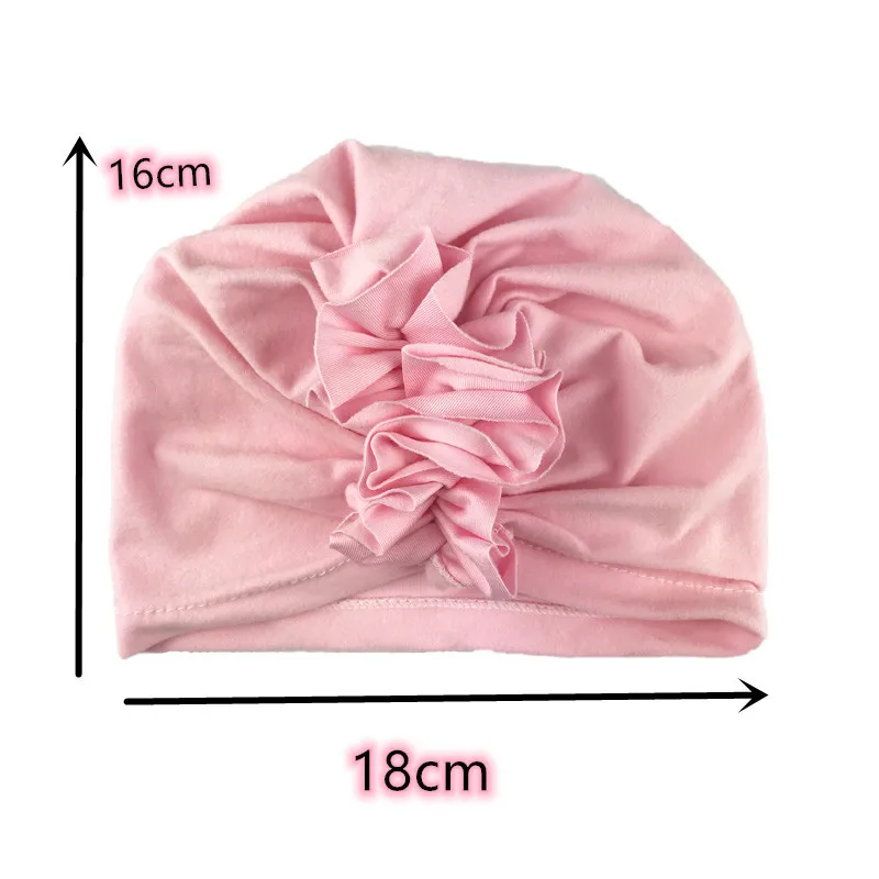  Newborn Baby Solid Color Tuban Hat Children Fashion Headwear Hair