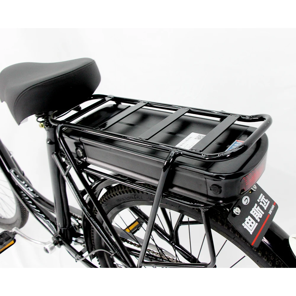 DISIYUAN Belt Drive Rad Runner Electric City Bike Electric Bicycle 26inch Old Electronic Steel Lithium Battery 48V 7 Speed 10 AH
