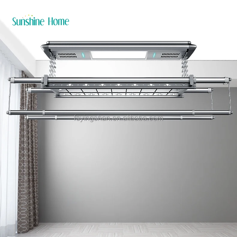 Wholesale intelligent Clothes Dryer Folding Automatic Clothes Line electric Drying Rack for laundry