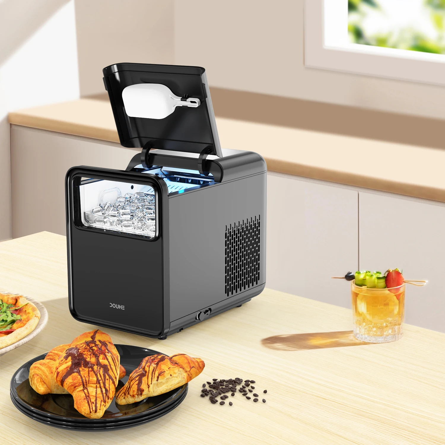 Major Kitchen Appliances 4 Min Rapid Ice Making 220v Home Small Automatic Bullet Ice household Nugget Ice Maker Countertop