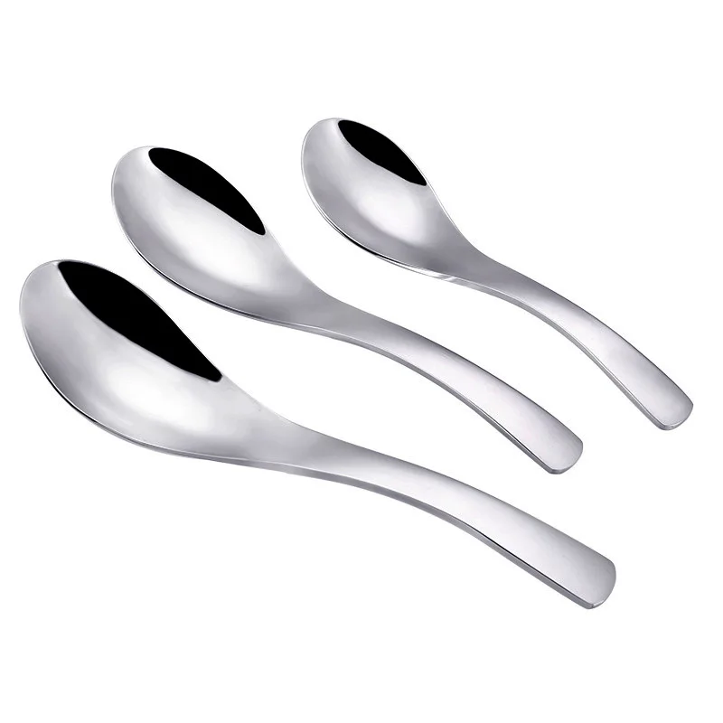 Wholesale Royal Thick Round 304 Stainless Steel Table Serving Dessert Rice Soup Spoon