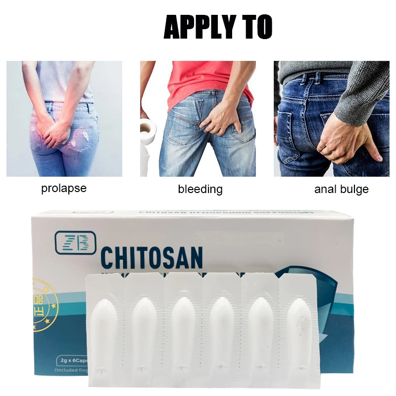 Chitosan Piles Suppository Anal Bleeding Internal Hemorrhoids External Hemorrhoids Piles Ointment