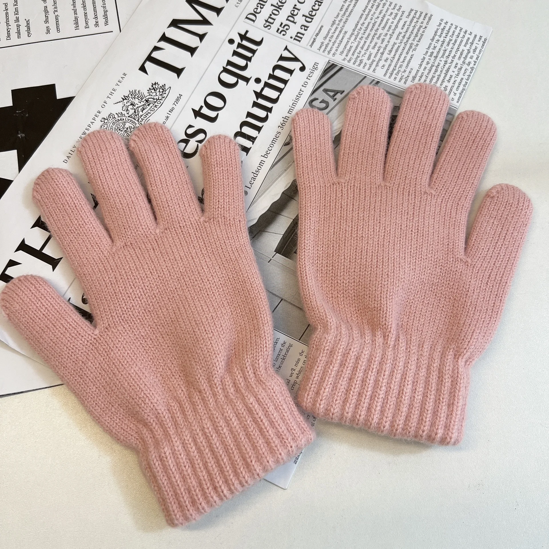 Высококачественные вязаные женские осенне-зимние теплые модные женские перчатки 100% кашемировые вязаные перчатки