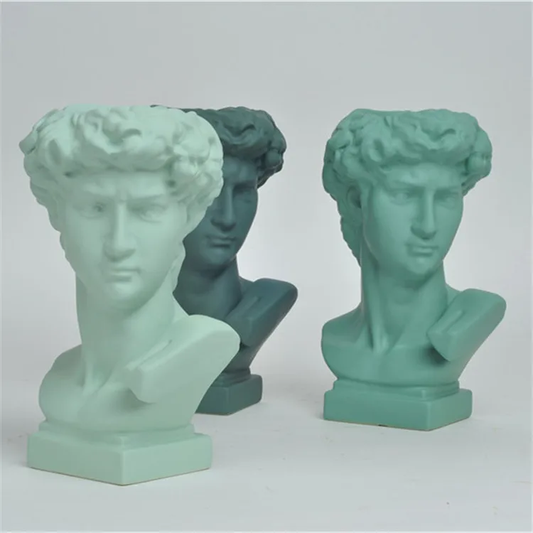 3 d Design Fashion Human Face Ceramic Plants Pots / Solid Venus De Milo Head Pot Planter for