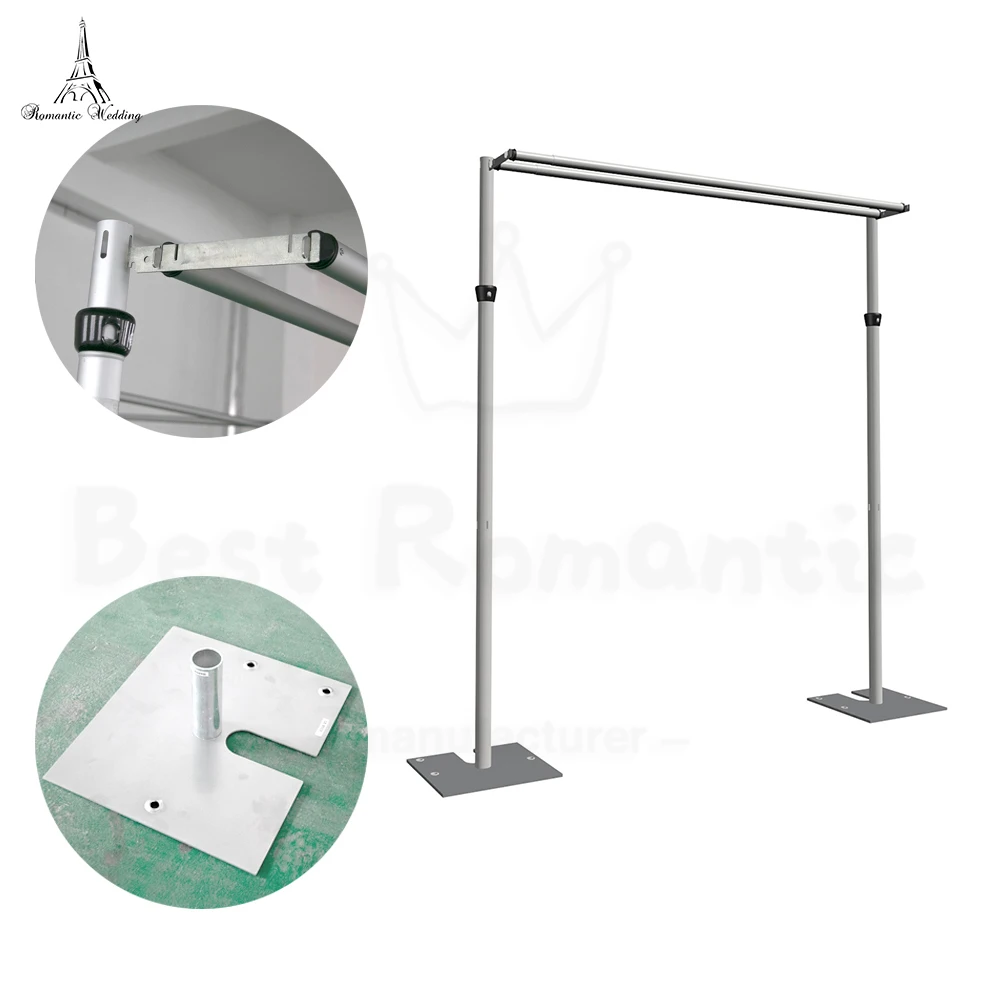 Оптовая продажа, Инновационные регулируемые трубы, драпированные комплекты, двойные вешалки-перекладины для торгового шоу, оборудование для украшения торжества, вечеринки, свадьбы
