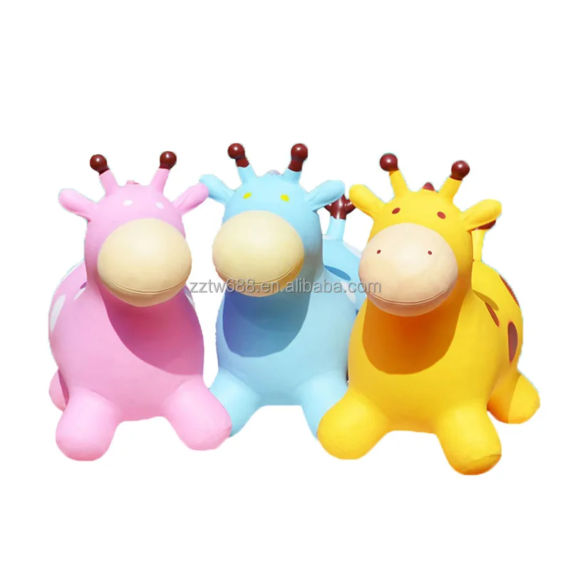 High Quality Material Cartoon Sports Toys Hopper Ride Inflatable Bouncy Rubber Eco-friendly PVC Animal Toys For Kid