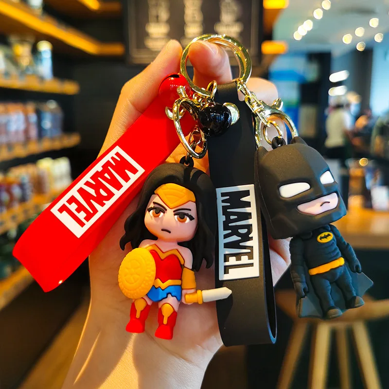 New Marvel Keychain Anime Figures Doll Avengers Cartoon Cute Key Anime key Chain Pendant