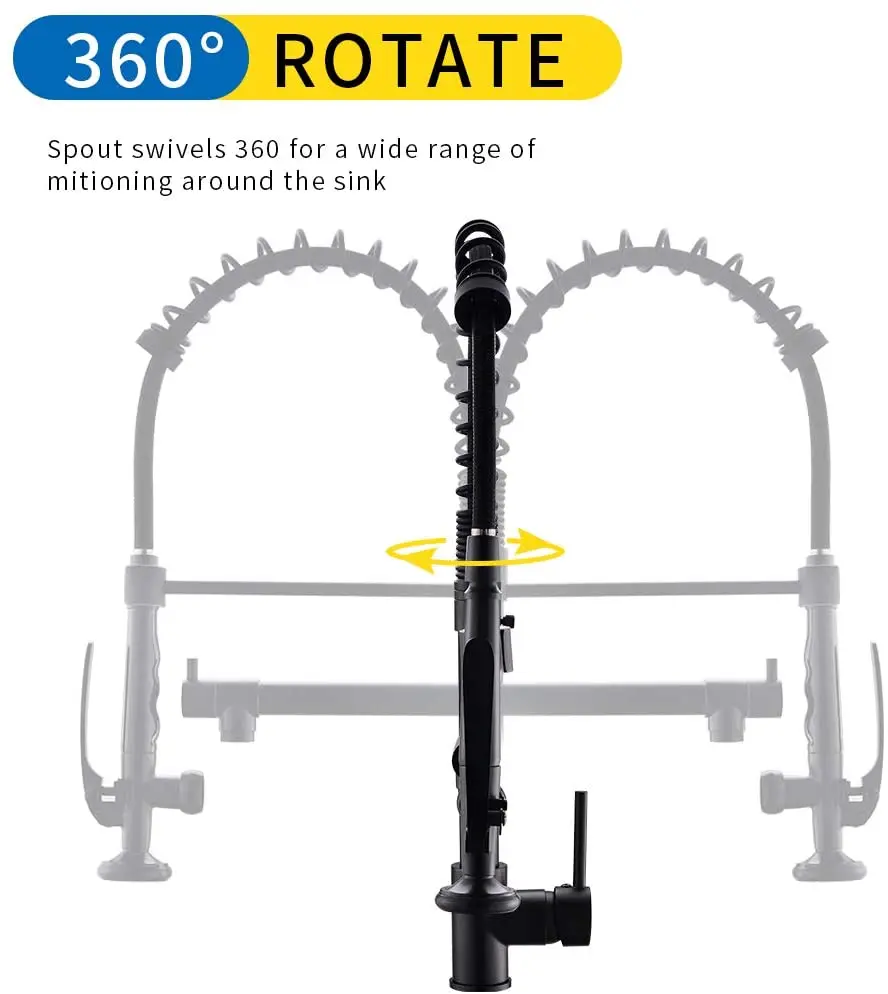 Factory Supply Pull down Sink Faucet Brass Water Taps  Black Faucets Kitchen Faucet