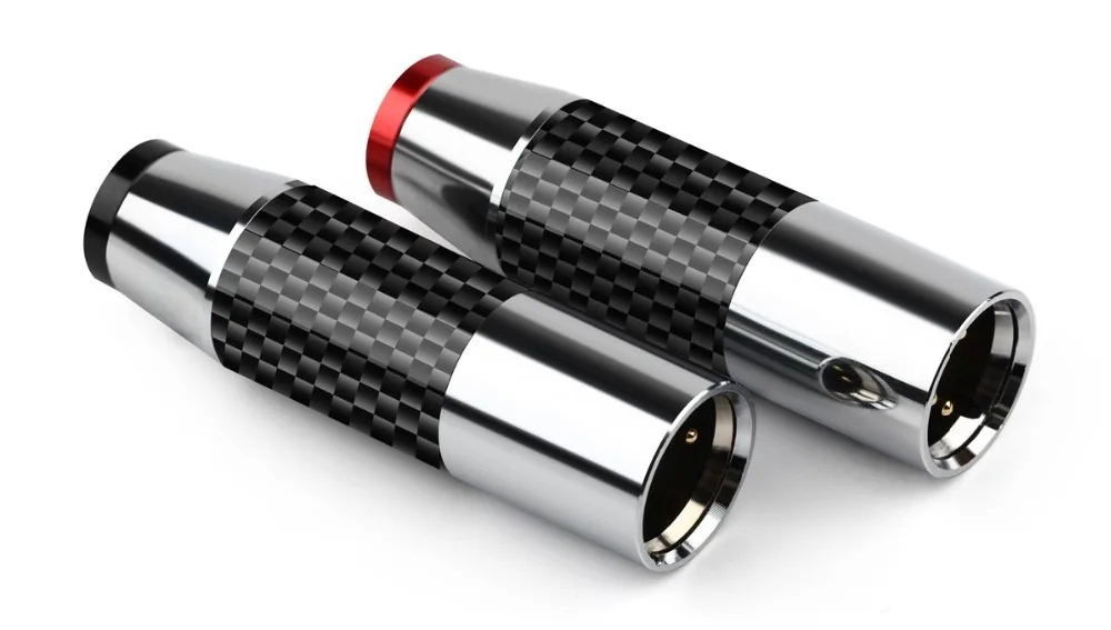 Акустический разъем XLR, штекер, 4-контактный Разъем Cannon из углеродного волокна, Переходник XLR для микрофона, микшера, усилителя, балансировочный адаптер