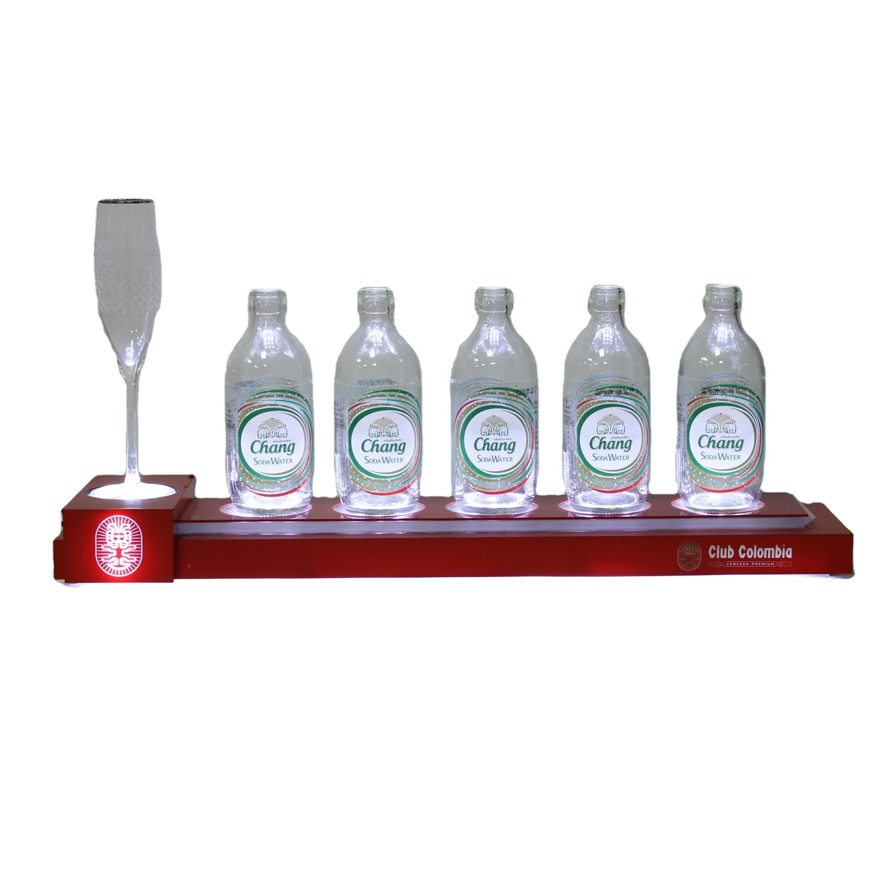 Светодиодный держатель для бутылок, стойка для бара, стойка для ликера, светодиодные акриловые витрины для бутылок вина