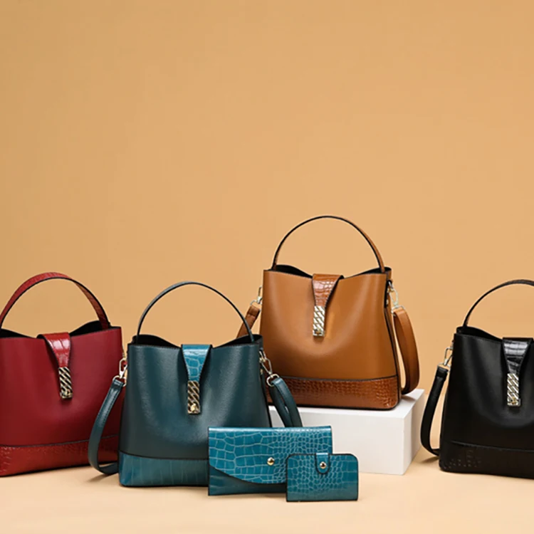 ladies shoulder crossbody hand bag set unique handbag sets 3 pieces lady hand bags