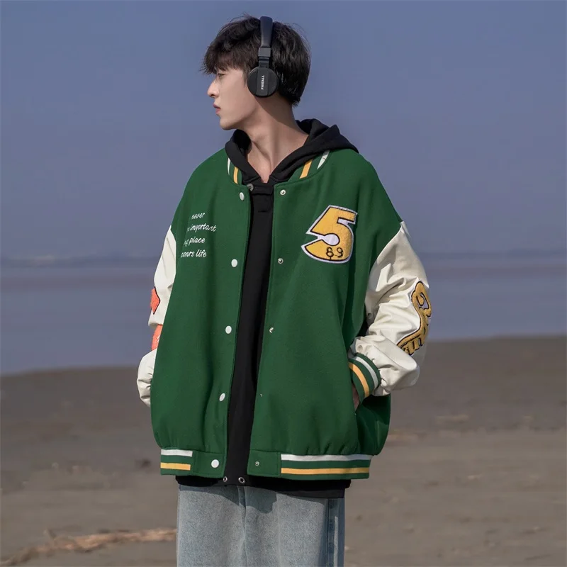 2022 Oversize embroidery basketball custom letterman jacket designer mens varsity bomber jackets