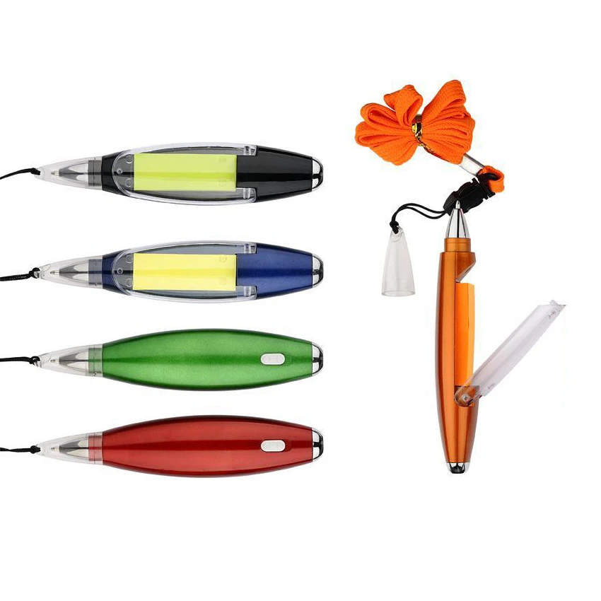 Classic Plastic Rope Box Light Pen with Sticky Note