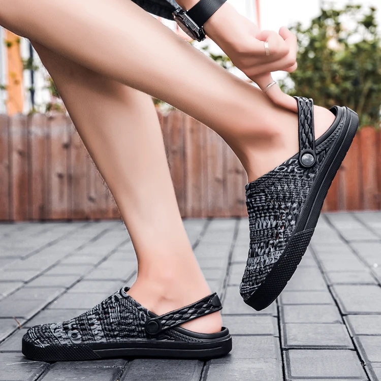 Модные повседневные сандалии на плоской подошве, дизайнерские дешевые пляжные сабо EVA, оптовая продажа, мужские сабо