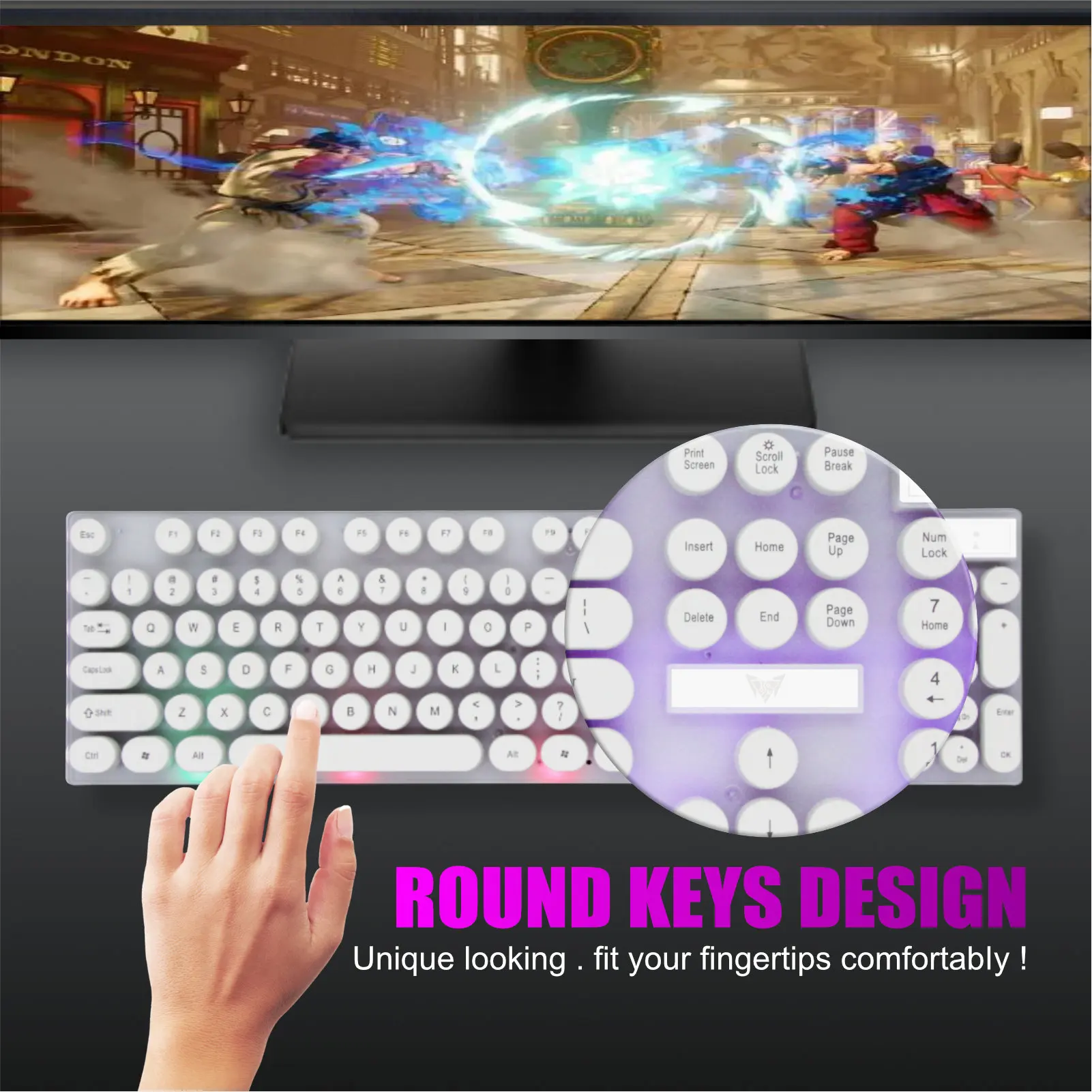 Crown Micro ergonomic and comfortable laptop gaming keyboard  CMK-511