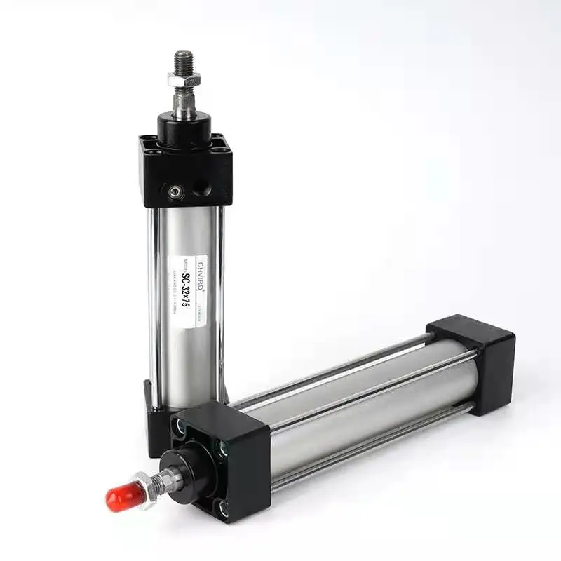 Standard pneumatic cylinders 80/100/125/mm hole double acting pneumatic cylinder SC 100/75/100/125/150/175/200/250/300mm pitch