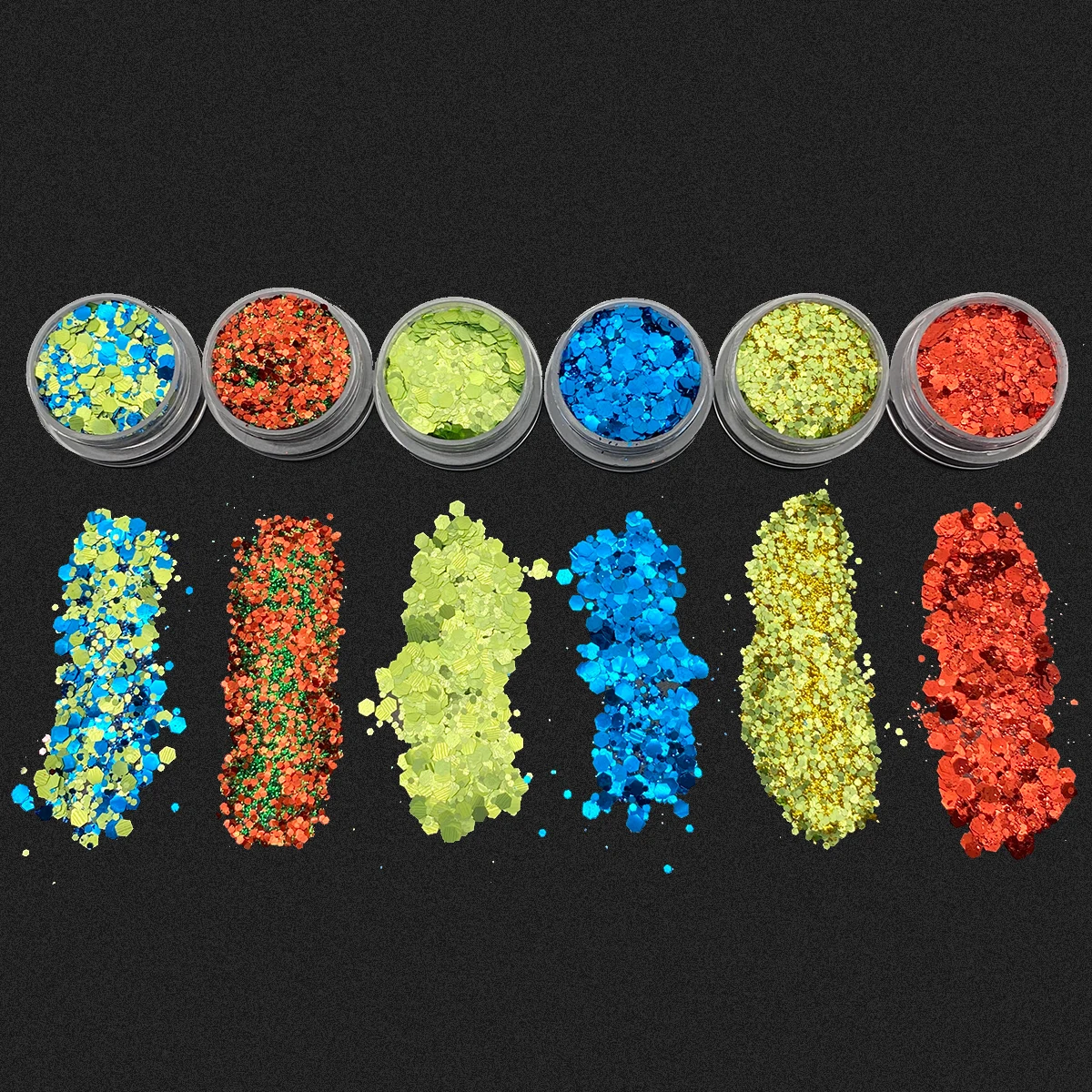 Cosmetic glitter shaker bulk glitter for skin makeup body small bottle biodegradable glitter