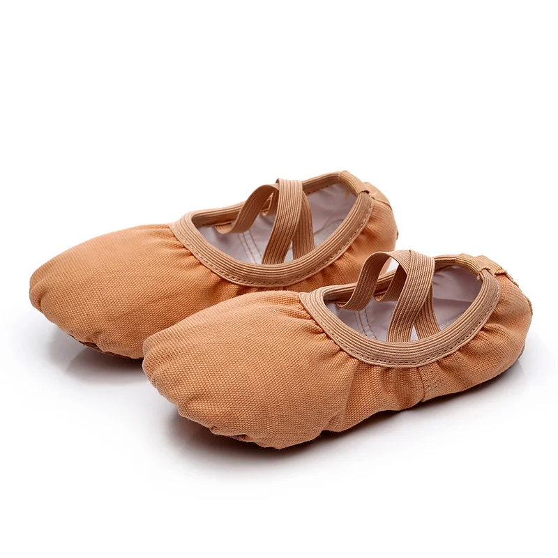 Hot Fashion Pink Canvas Flats Soft Shoes Elastic Band Shoes Best Ballet Shoes High Quality for Girls Kids