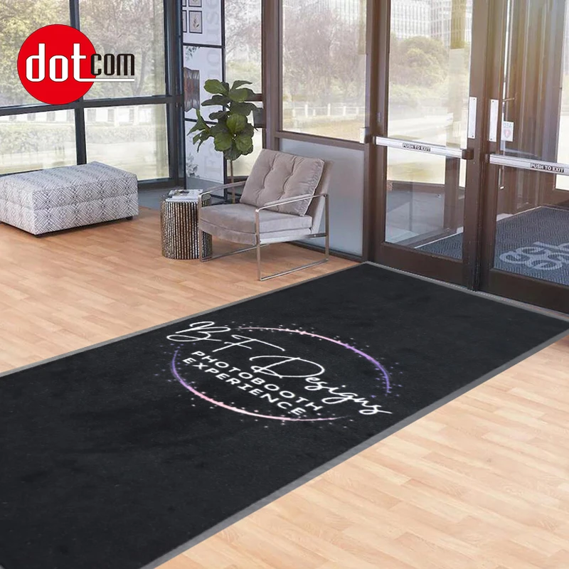 3D Customized Rug for Outside Entry Flame-retarding Nylon Floor Mat 2cm Rubber Edge Logo Mats