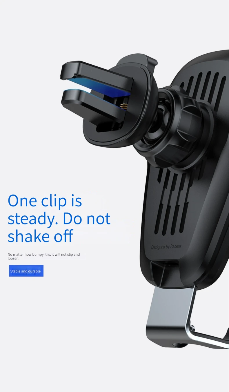 Wireless Car Charger 15W Qi Fast Charge Auto Clamping Car Charger Phone Holder Windshield Dashboard Vent Phone Holder