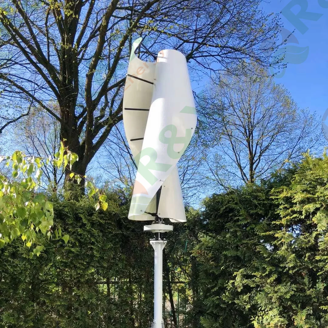 1200W 3KW 5KW 10KW 48V 120V Vertical Wind Turbine New Design Permanent Magnet Generator with MPPT Charger Controller VAWT