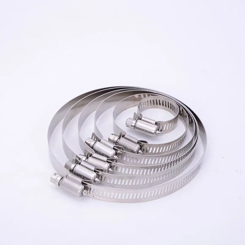 Hot Sales 304 stainless steel American hose clamp strong clamp pipe card photovoltaic bridge safety monitoring coal Hood collar