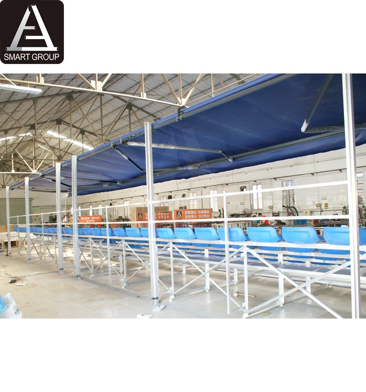 Outdoor Metal Aluminum Alloy Bleachers Chairs Stadium Seating Sports Bleacher Seat With Roof