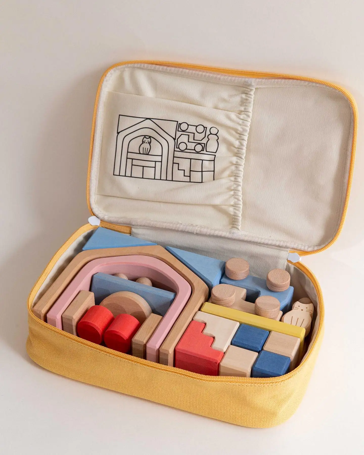 Waldorf Grimms Hand paint Rainbow Stacker Building Stacking Blocks Baby Montessori Wooden Toys Set Educational Besting for Kids