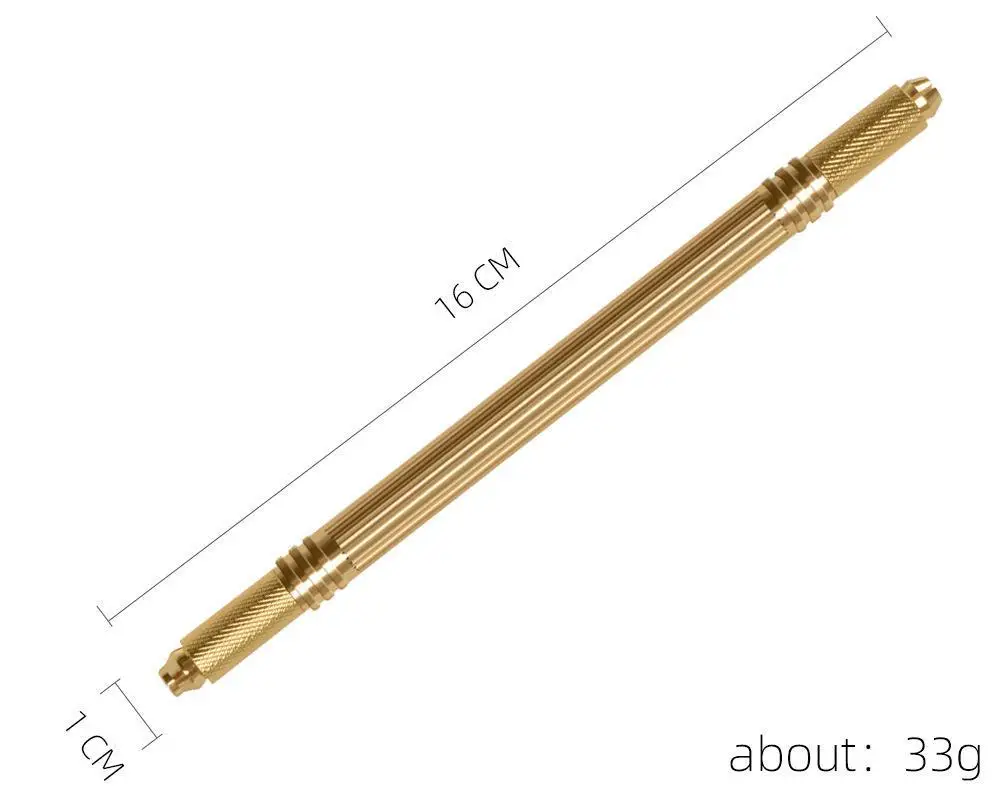Gold And Silver Permanent Tattoo Double-ended Microblading Manual Pen Is Used With Micro-blade Blade & Micro-blade Needle
