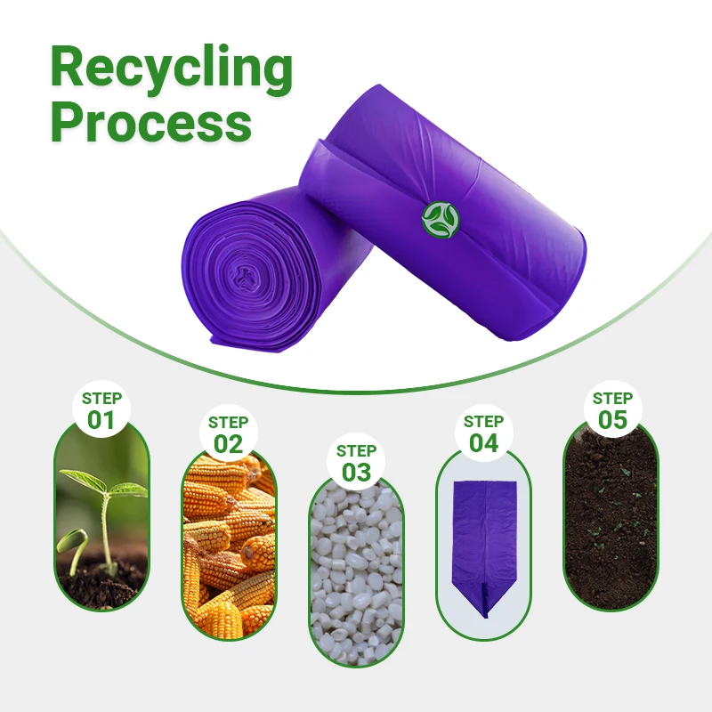 100% Biodegradable Garbage Bag Cleaning Scented Biodegradable Trash Bags Compostable Kitchen Tall Rubbish Bag