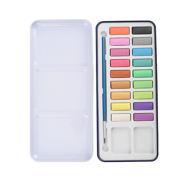 Hot Selling 18 colors solid watercolor Paint Sets
