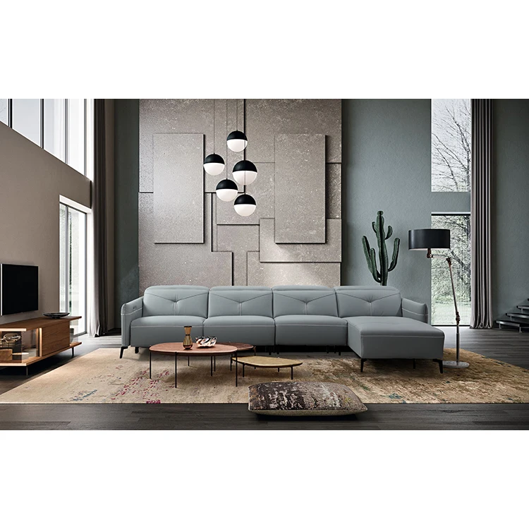 Luxury Home Furniture Sectional Leather Sofa Wholesale Couch Bed Functional Recliner Living Room