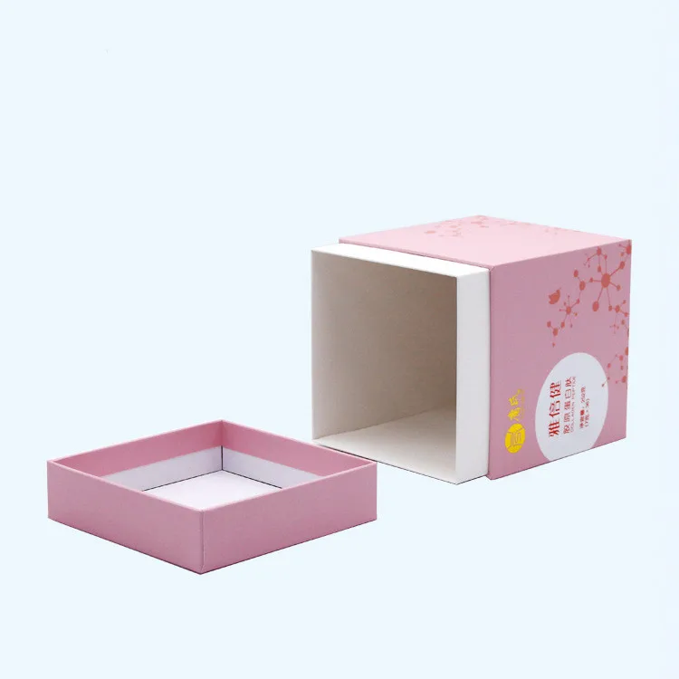 Custom empty square paper box Packaging Lid and Base box Rigid Cardboard food Heaven and Earth Cover Paper gift Box