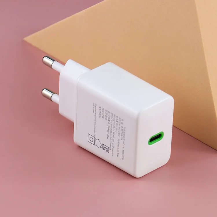 100-240V AC DC 20W PD QC3.0 1 Port USB C Smartphone Fast Charger PPS Type C EU UK US JP Korea Plug For Phone 12 12Pro 13 13Pro