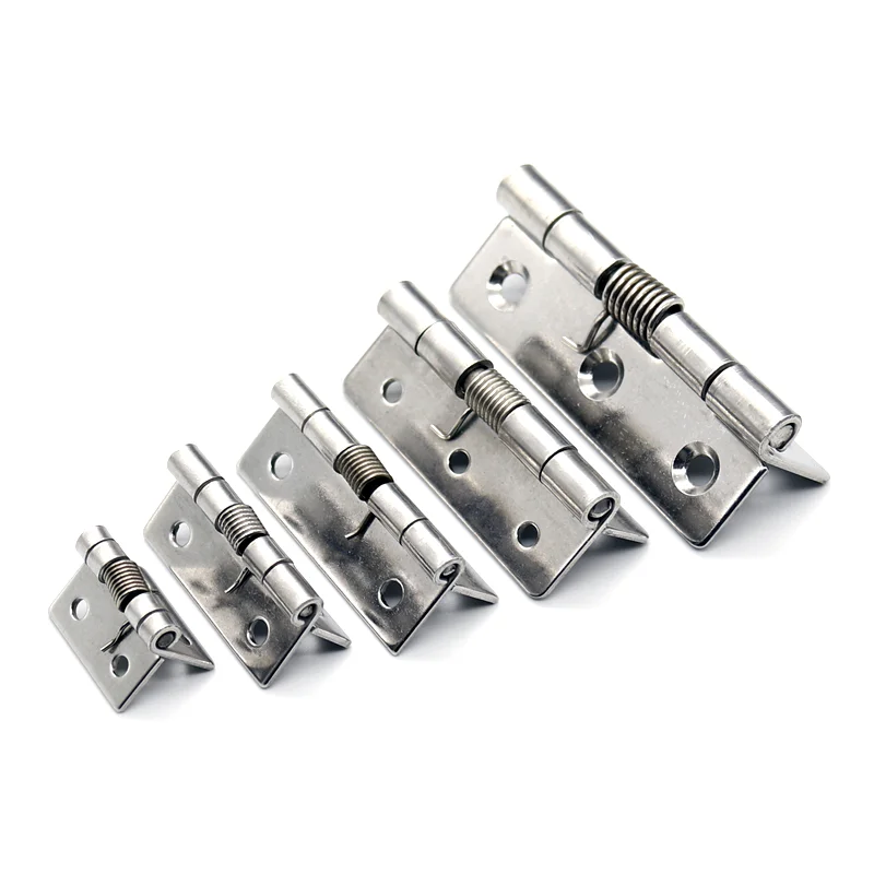 Factory Outlet 304 Stainless Steel Self-closed Buffered Hinge Mini Spring Hinge For Furniture Door Or Cabinet