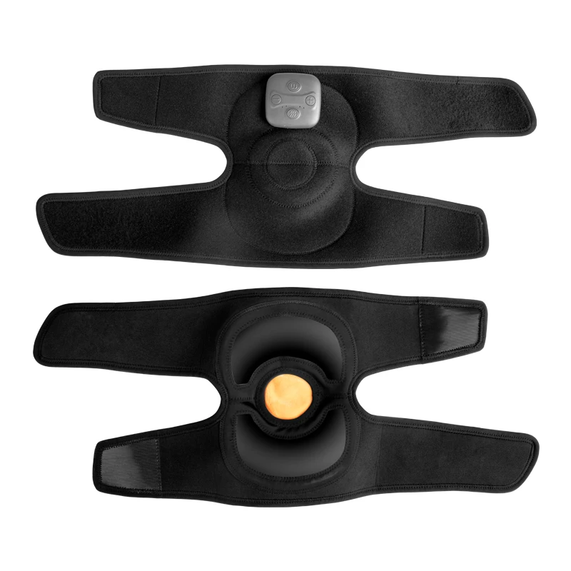 dropshipping rechargeable arthritis pain physiotherapy electric vibration knee pad support brace heating massager machine device