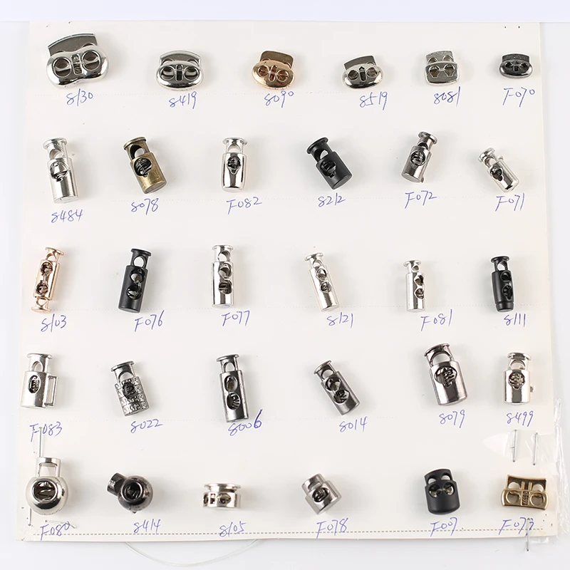 
Manufacturer wholesale stopper supplier environmental protection rope locking system end plug metal cord lock stopper 