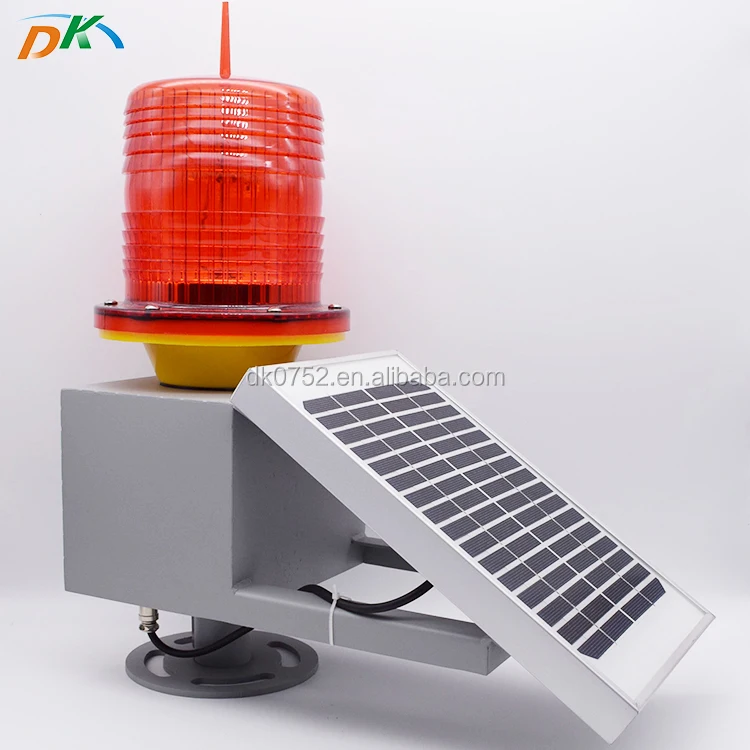 DK LED solar panel crane tower led flashing obstruction beacon aircraft aviation light