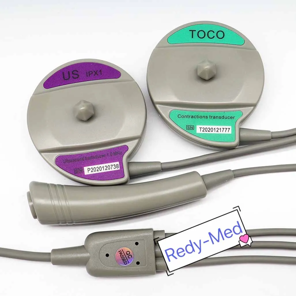 TOCO Transducer, Fetal Monitoring,Ultrasound, 9000E, Fetal Movement marker, 3 pieces  in one