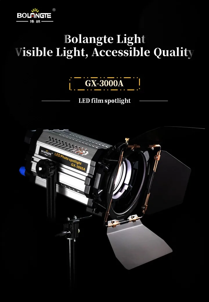 Fresnel LED spotlight 300W GX-3000A led light video studio light led photographi studio light