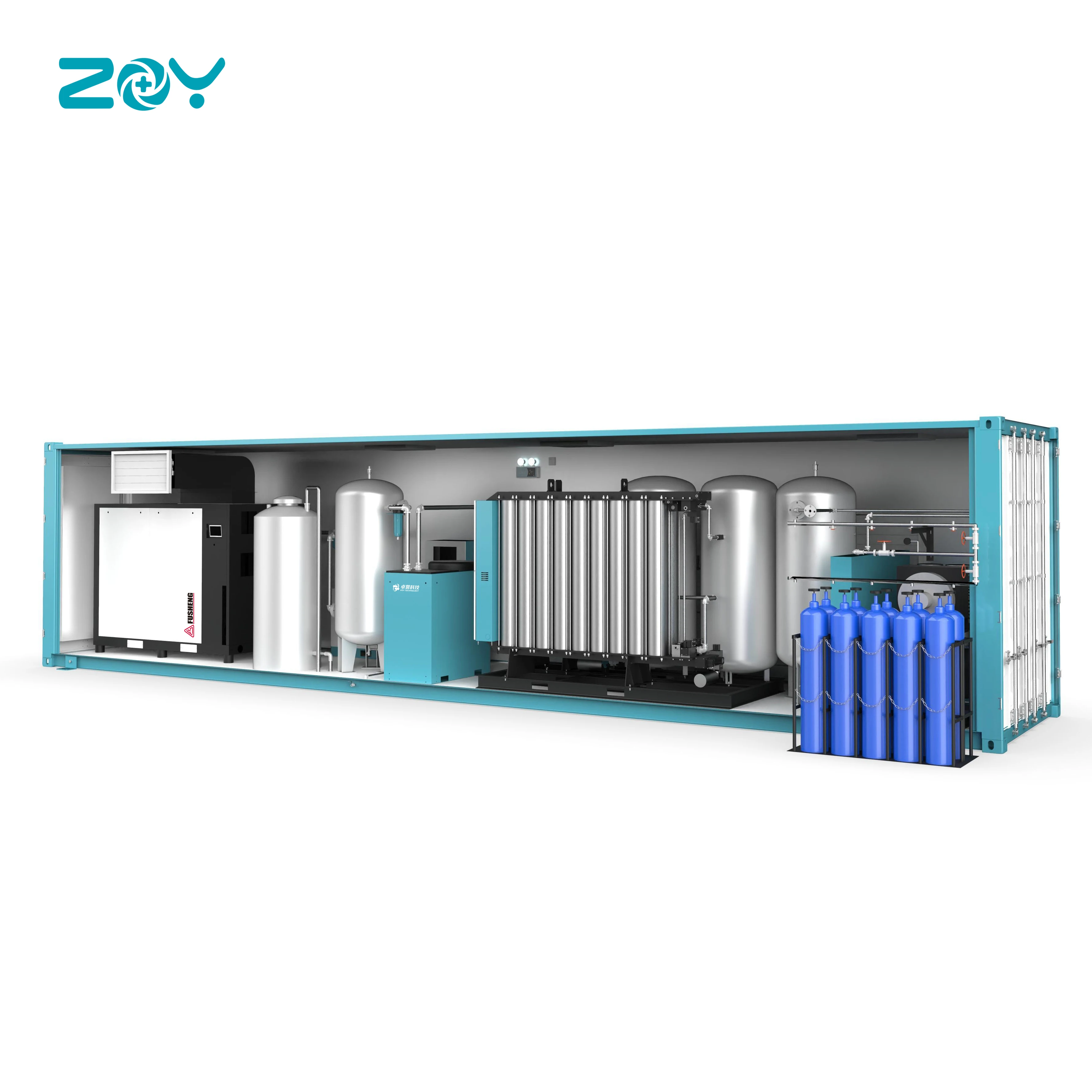 ZOY PSA oxygen generator electric hydrogen and medical oxygen generation plant PSA generator for cylinders filling