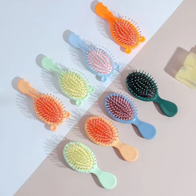 Wholesale Mini Children Cute Cartoon Airbag Massage Hair Comb Travel Detangling Long Hair Brush Hairstyle Tools for Girls