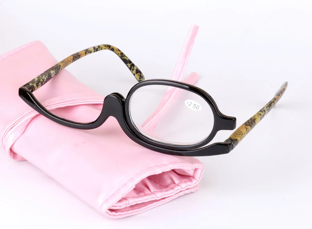 .Making-up presbyopic glasses one lens rotating reading glasses for women