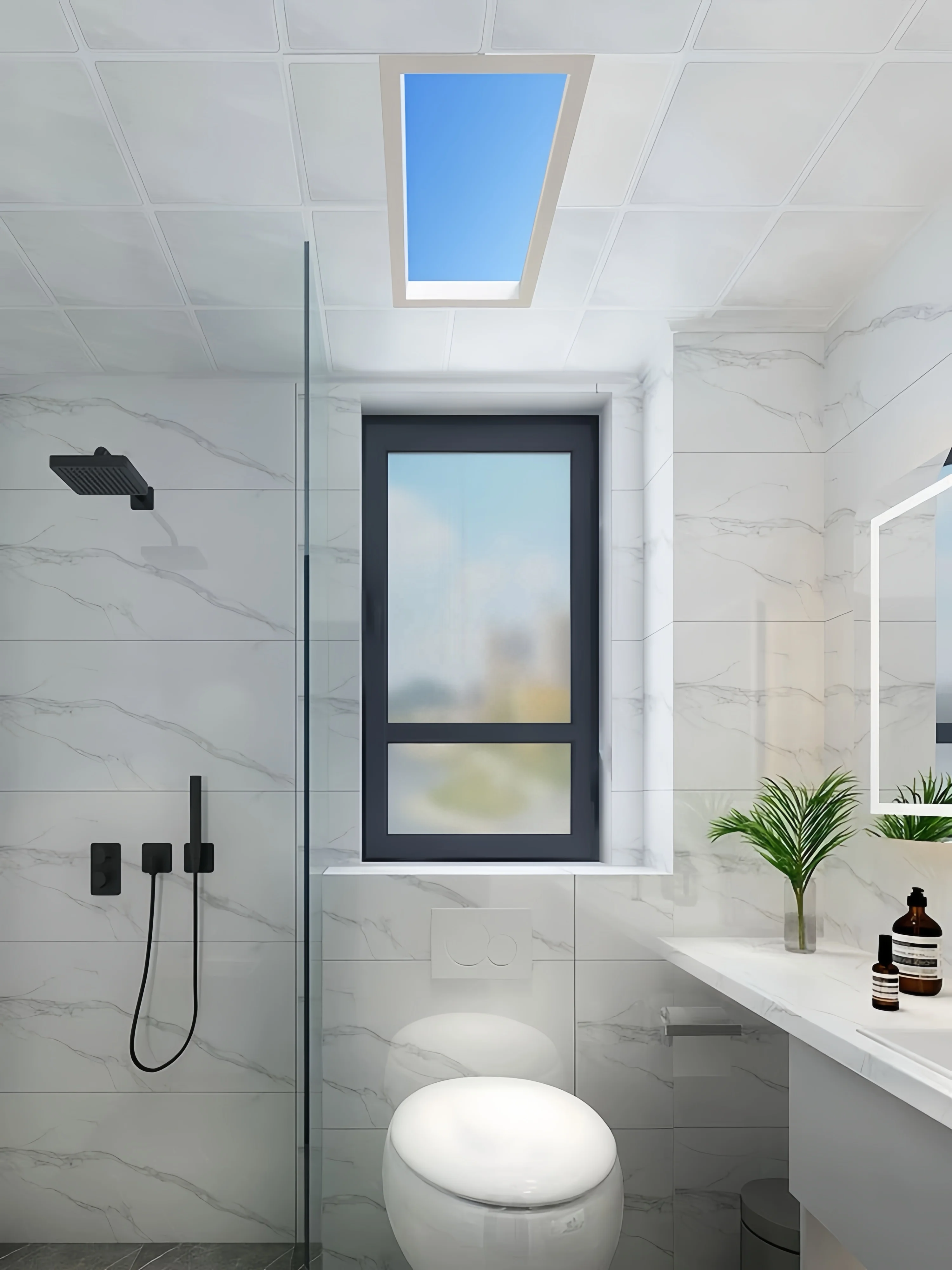 Smart Home Clear Deep Blue Skylight Panel Natural Sky Light for Home Automation