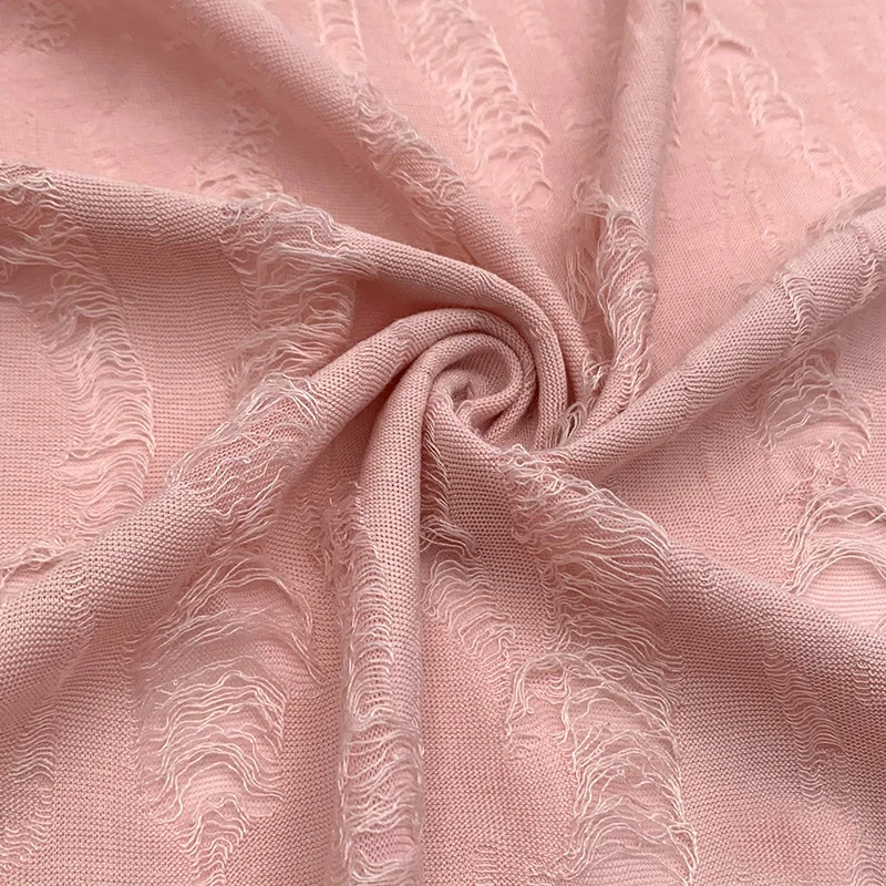 Elastic knitted perforated  fabric hollowed out TR fashion shirt fabric for spring and summer Clothes & Pants