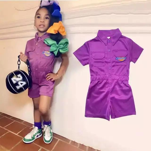 New fashion 2022 Kid Clothing Back To School Polyester Kid Jumpsuit Rompers Brand Gym Outfit For Babies Kids Toddler